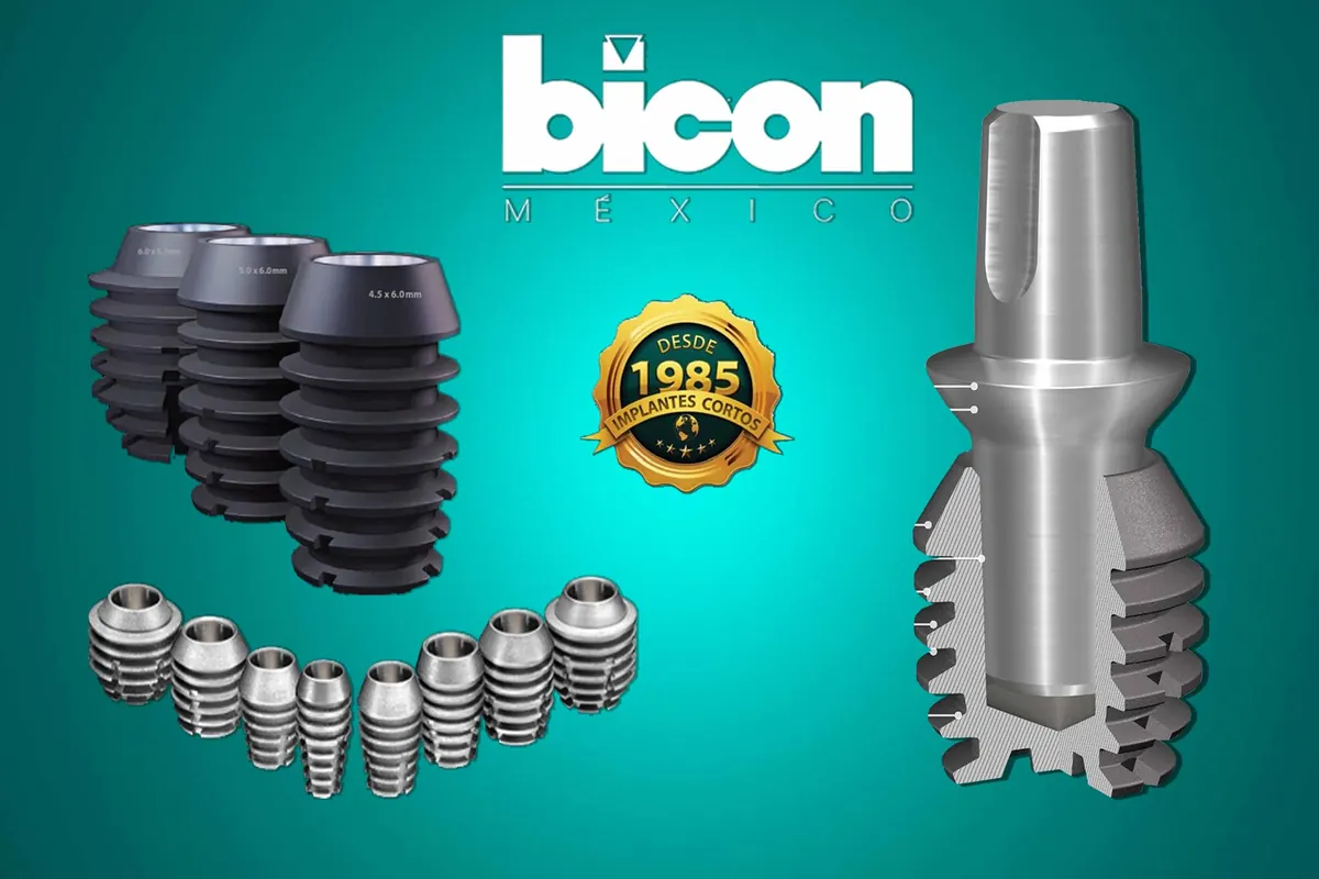 Implantes Bicon SHORT y pilar con conexión cónica sin tornillo
